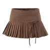 Lace plaid camisole+pleated skirt set for women